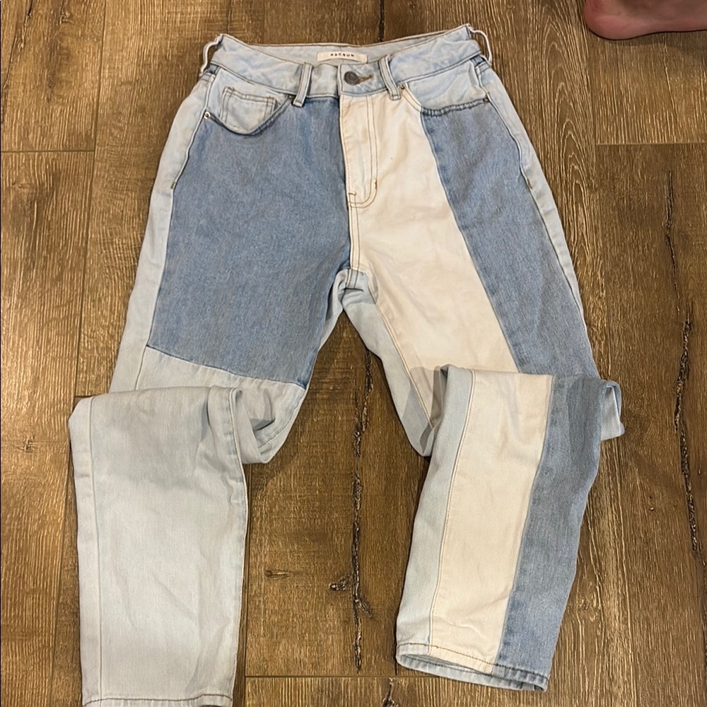 Pacsun Women’s Colorblock Denim Mom Jeans